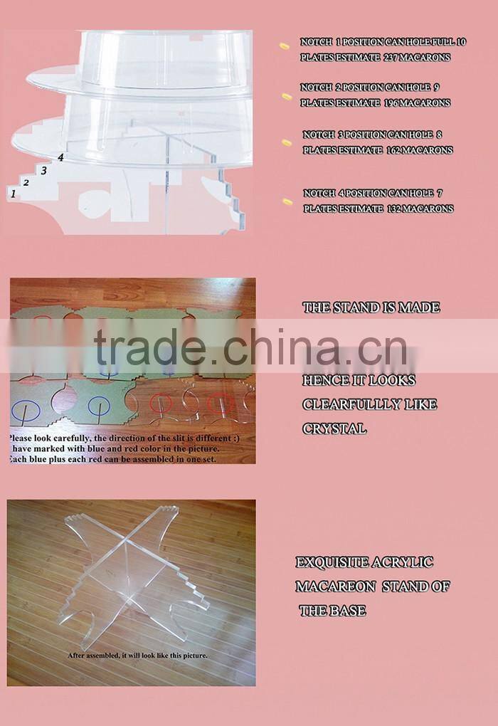 plastic plastic macaron tower high quality macaron stand