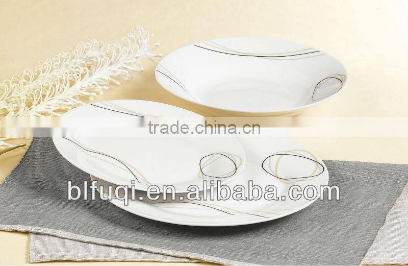 cheap bulk white square shape porcelain dinner plate with custom printing wholesale ceramic dinner plate & dish stock
