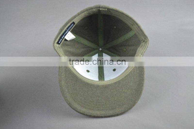 Custom military flat brim fitted caps