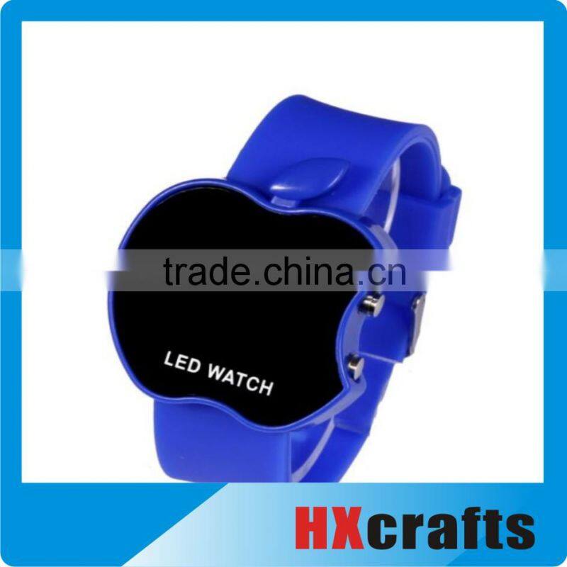 Colorful Exquisite Appearance Digital LED Mirror Watch with Soft Rubber Material