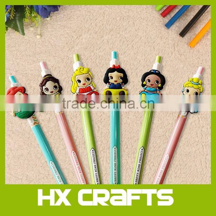 2D/3D Cartoon Characters Soft PVC Rubber pencil tops decoration
