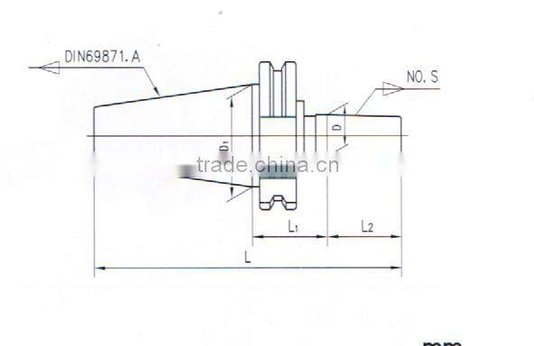 DIN69871 drill chuck arbor