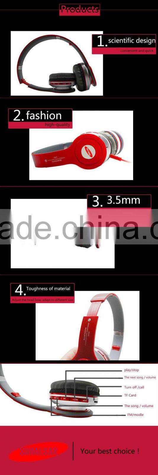 New Style sports headset cool stereo wireless bluetooth headphone