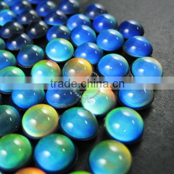 10mm color change round mood cabochon for DIY mood rings,charms supplies fingdings 4110120
