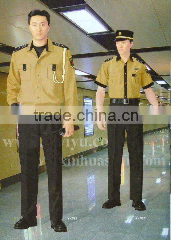 Hot selled customer-made handsome hotel guard uniform