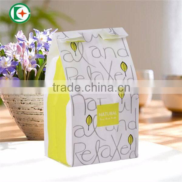 Paper bag with plastic window which be used to take bread and hamburger