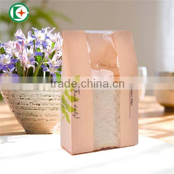 Custom Printed Food Grade Bread White Kraft Paper Bag