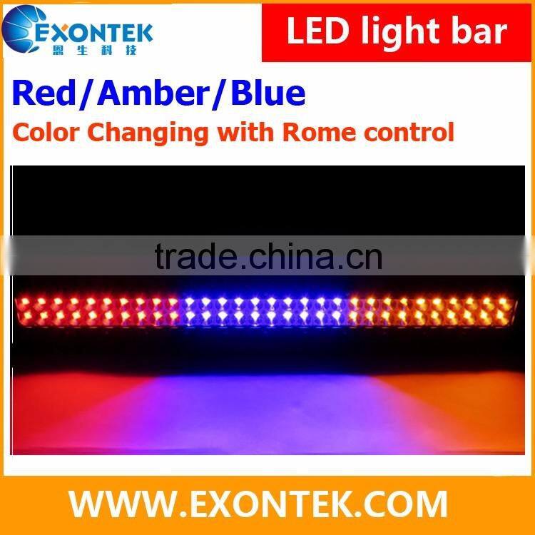 2016 new auto parts led multi color changing warning flashing emergency led light bar with remote controller 180W 240W 288W 300W