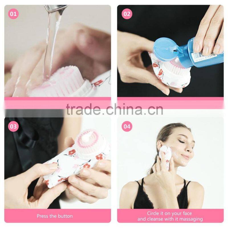 New Face cleansing Brush Ultrasonic facial brushskin whitening face cleanser