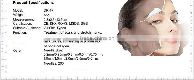 2016 Flagship ! mt derma roller 200needles for face