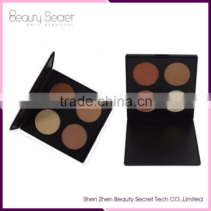 4 colors cosmetic concealer and makeup brush combination