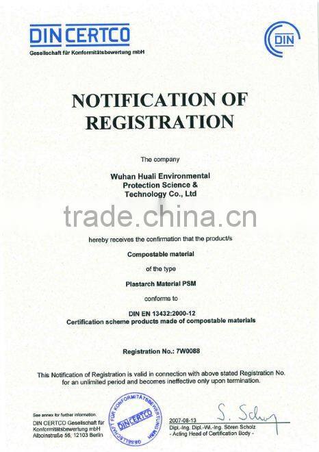 100% biodegradable T-shirt plastic shopping bags