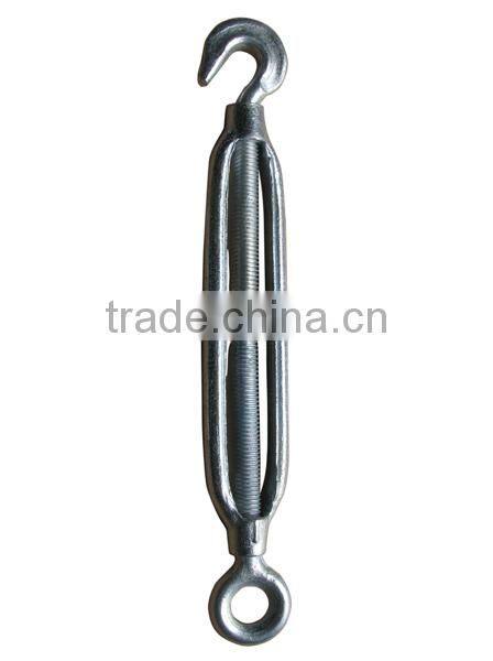 Open Die Forged Electro Galvanized JIS Frame Turnbuckle with eye and hook