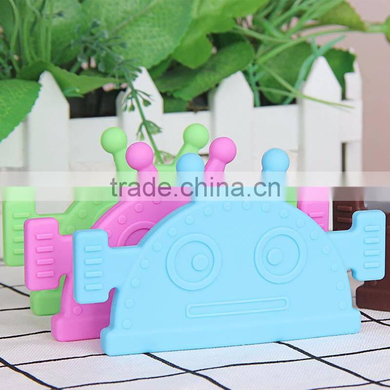 Robot Teether Make From Food Grade Use for Baby Bib Assemble