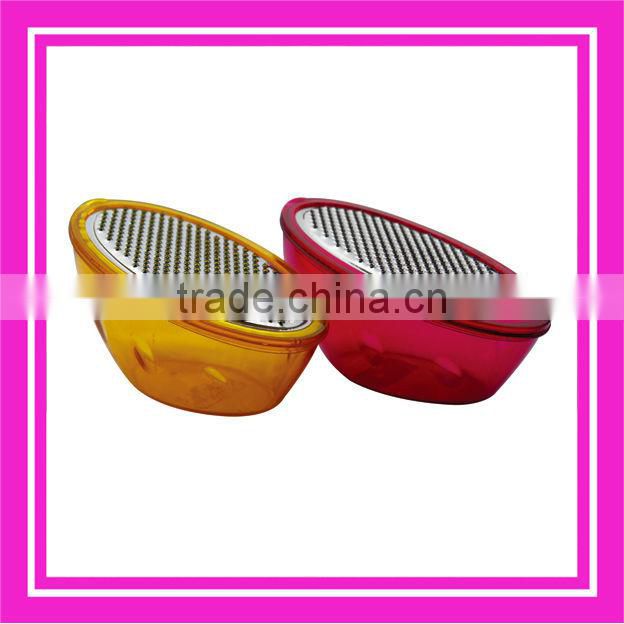 stainless steel grater with container and plastic grater with container