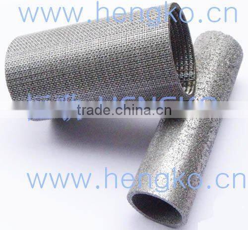 Sintered stainless steel multilayer wire mesh welding gas filter cartridge