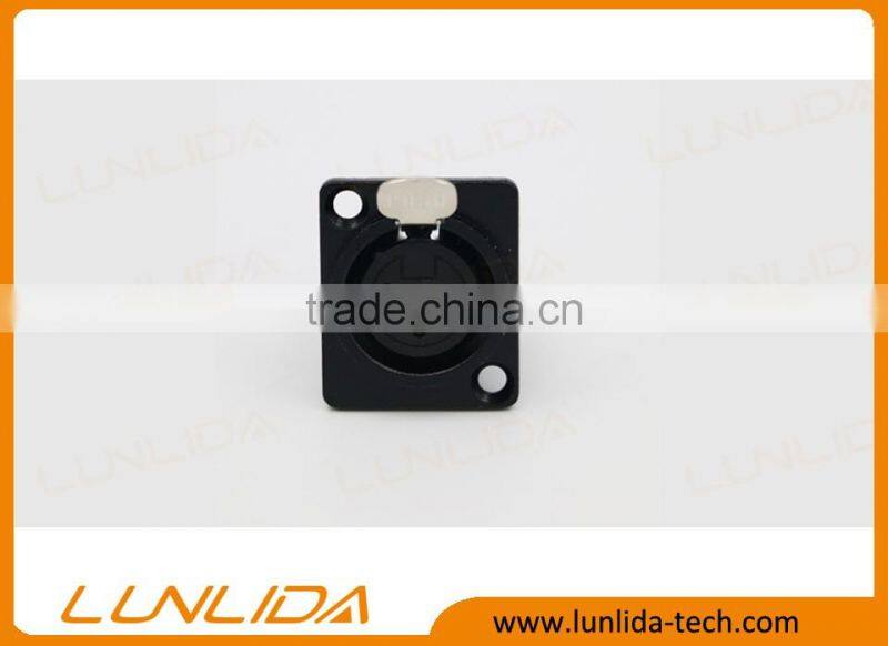 Female XLR Connector with 5 Gold Pins for Enail-Black