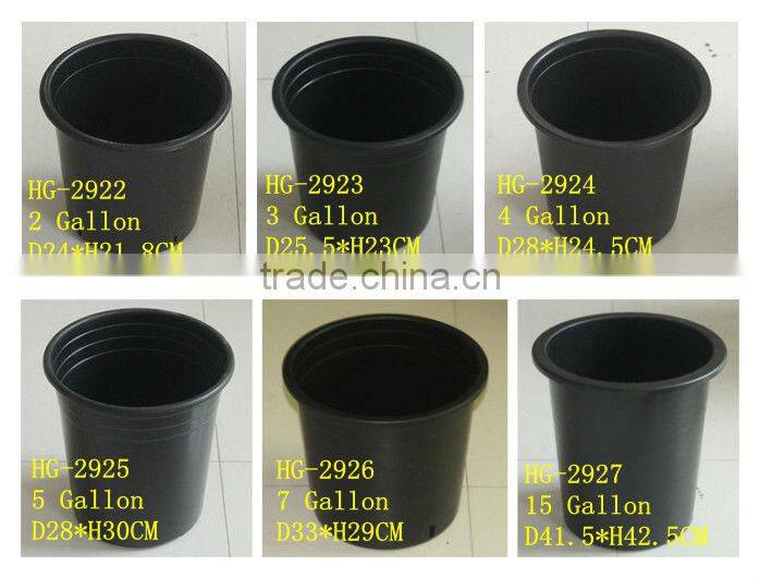 4 gallon round plastic flower pot nursery pots plastic containers