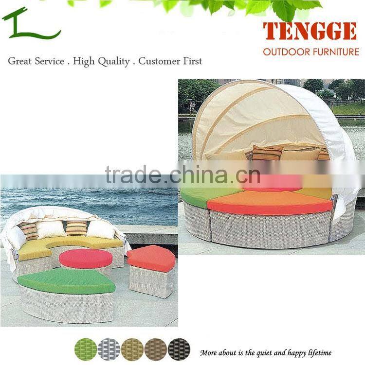 High quality rattan sun lounger all weather rattan daybed