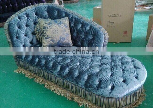 BISINI Classic Lounge Chair, European Style Comfortable Sofa Chair, Solid Wood with Fabric Chaise Lounge (BF01-X1188)