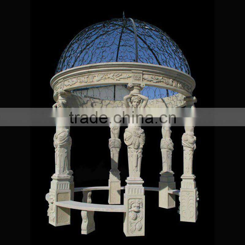 Garden Marble Gazebo With 6 Columns