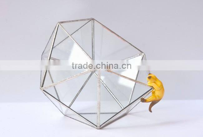 Home design clear glass terrarium succulent plants greenhouses