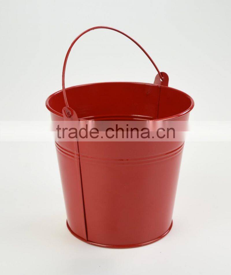 promote home & garden modern design round shape metal pail flowerpot