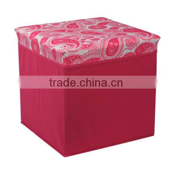 Foldable Grey Large Size Storage Stool