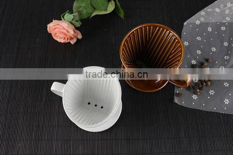 2017 new arrivals unique products ceramic pour over coffee dripper