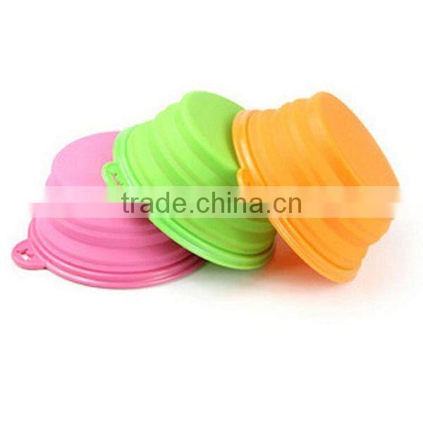 Hot Selling Portable Silicon Pet Feeding Bowl / Silicon Folding Pet Bowl