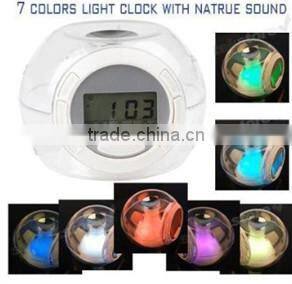 7color changing LCD clock/ Temperature detection clock/music alarm clock