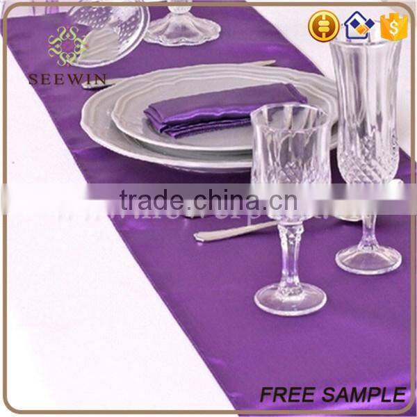 Chinese wholesale style satin sheer table runner