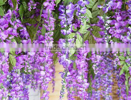 deluxe silk wisteria hanging vine fake flower ornament