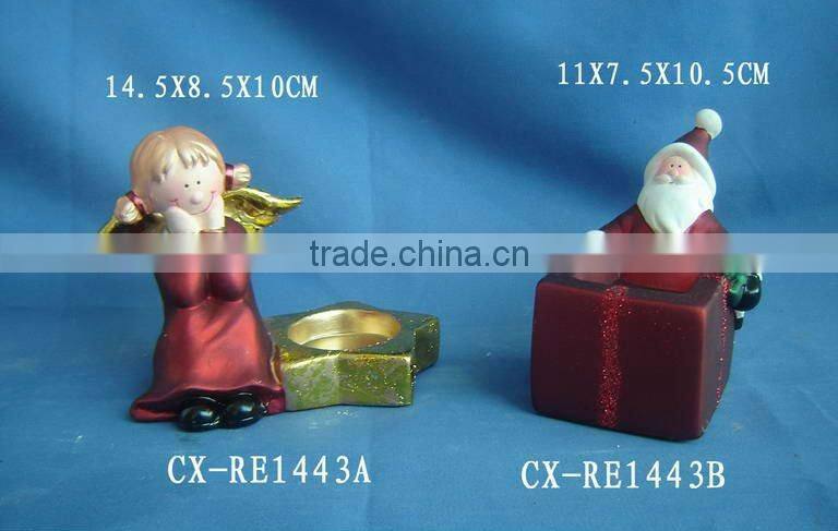 New Ceramic Santa Claus With Led Lights Christmas Decoration