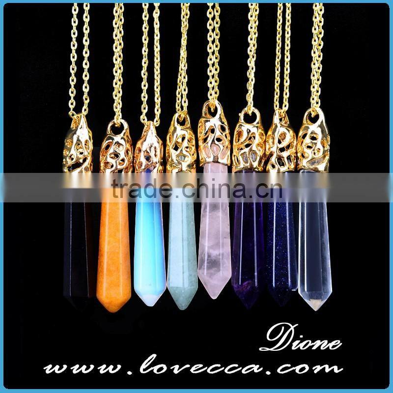 Natural Quartz Crystal Pendant, Druzy Gem Stone Pendant Charms