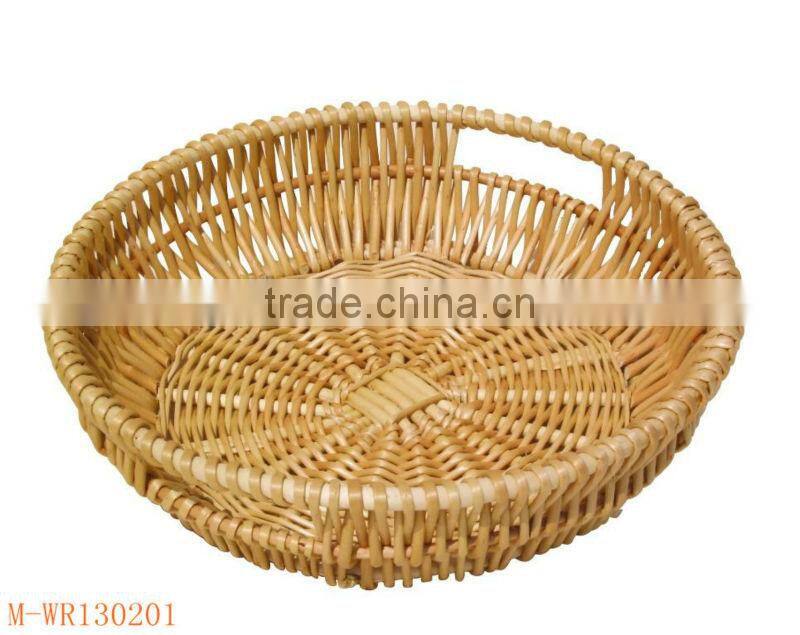 Round wicker storage basket & wicker fruit basket & wicker fruit tray
