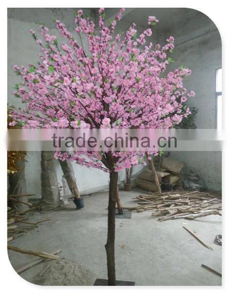 8ft pink silk flower tree fake blossom in wholesale price for indoor decoration