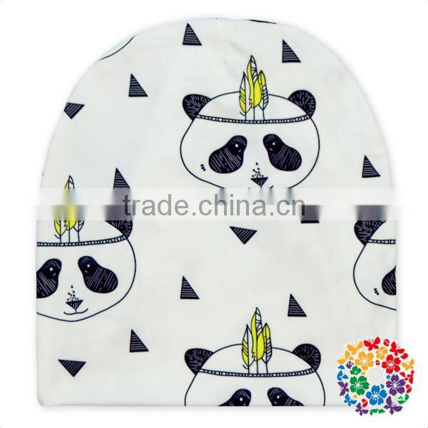 vintage feather print black baby summer hat