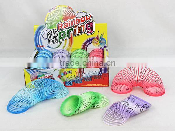 hot sale kids educational plastic toys magic rainbow spring /hot sale promotional gift magic rainbow circle