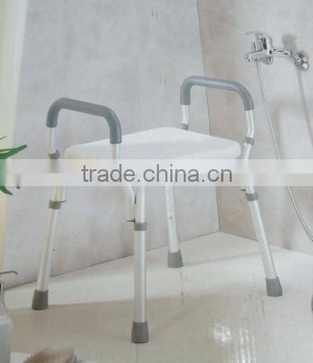Shower chair with padded armrest