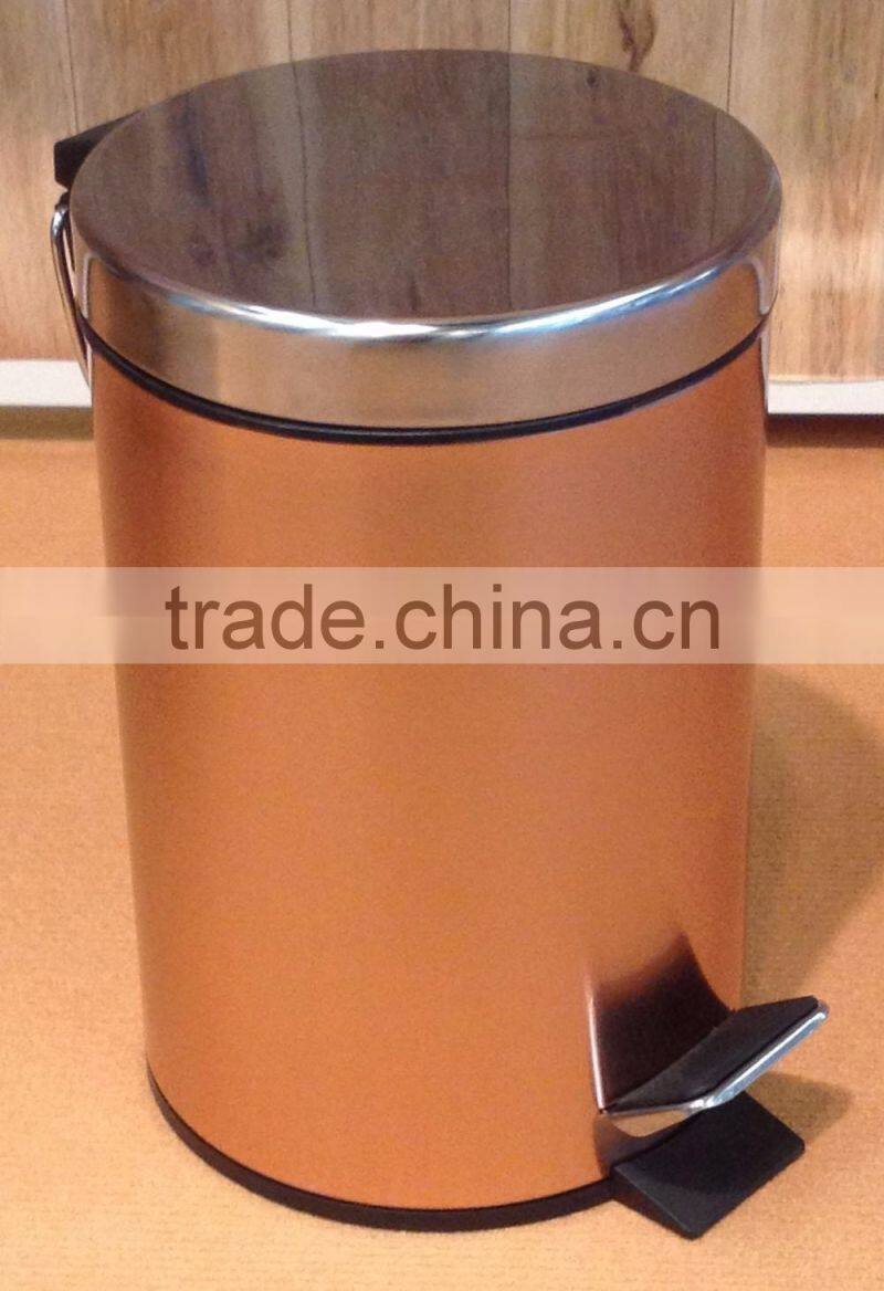 3L/5L/7L/12L Copper Color Pedal Bin