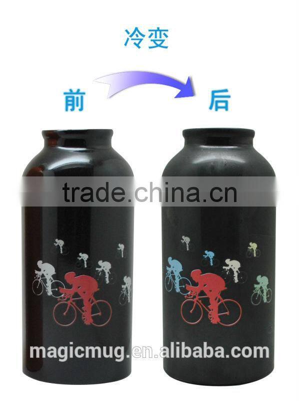600ML Aluminum Sports Bottle With Color Changing printing