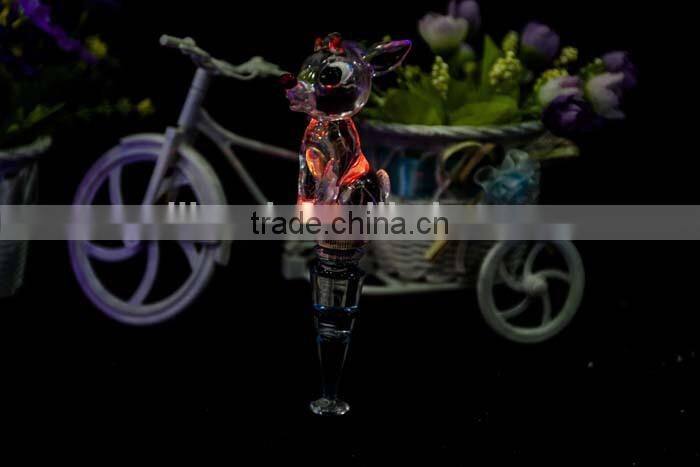 craft acrylic LED trendy Xmas tree wine bottle stoppers bar decorations