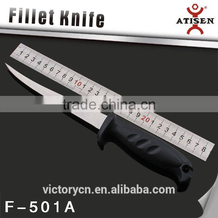 6 inch fillet knife F-501A,stainless steel fishing tackle with knife cover and sharpener