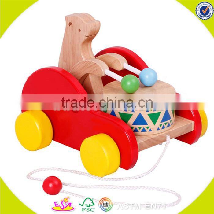 Wholesale wooden drag toys popular wooden drag toys new wooden drag toys W05B076