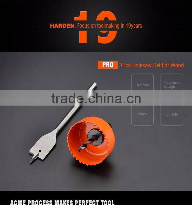 Professional 3PCS Holesaw Set For Wood
