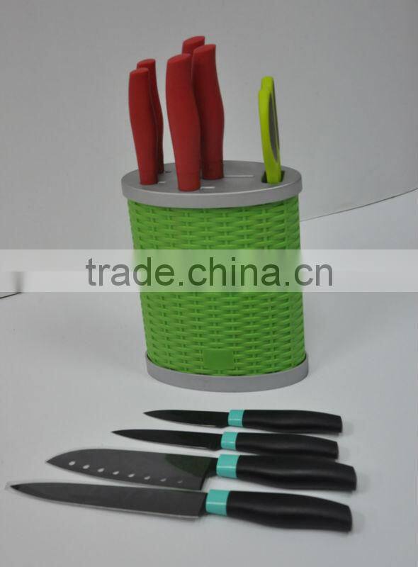 colorful kitchen knife set