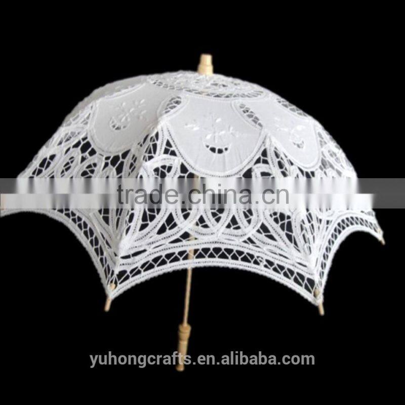 White wedding parasol