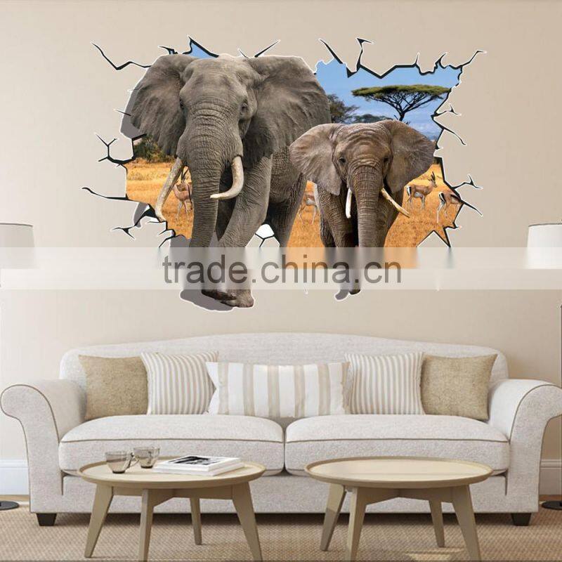 3D Cartoon Animal Art Wall Stickers Goods Home Decor
