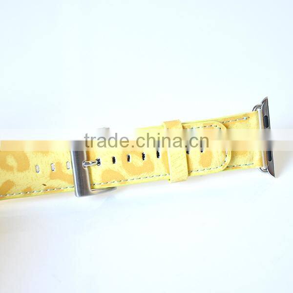 for iwatch band PU leather wristwatch strap with adapter for apple watch